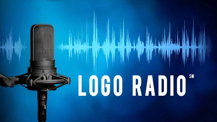 Logo Radio microphone and waveform graphic from Easy On Hold
