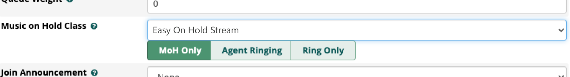 FreePBX integration configuration screen