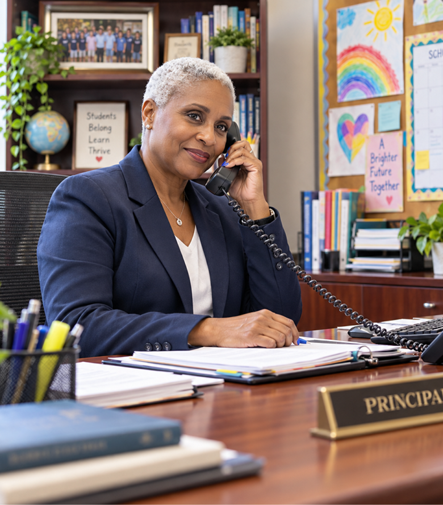Students and staff connecting on a college campus