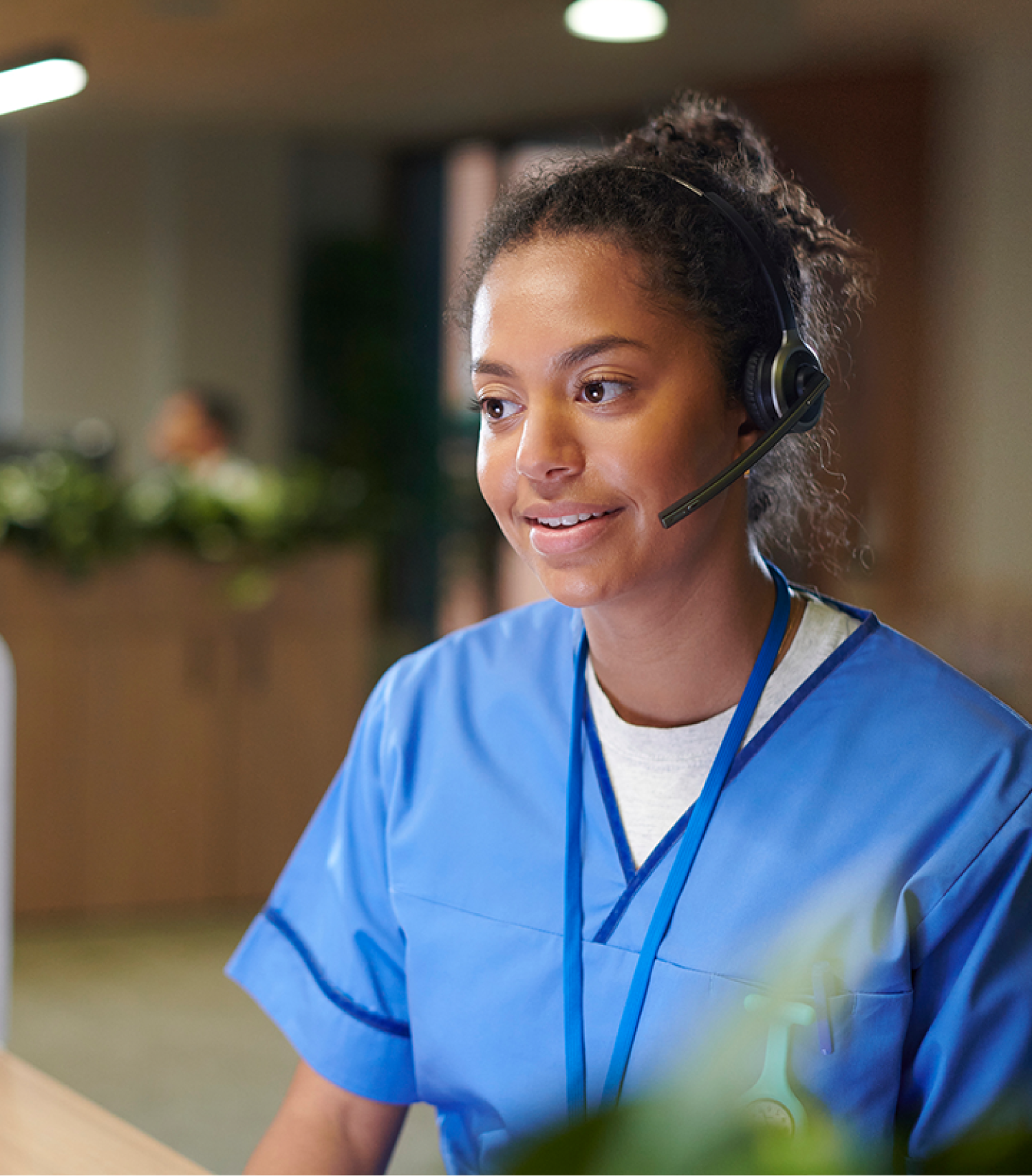 Healthcare team member helping a patient prepare for an appointment
